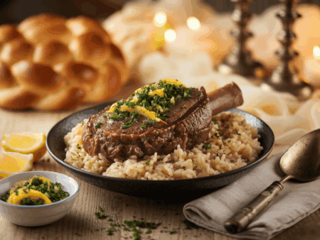 אוסובוקו ואורז