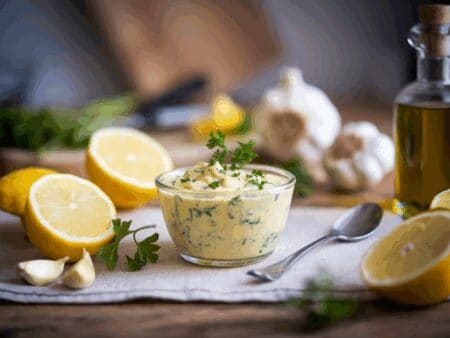 איך מכינים רוטב שום לימון