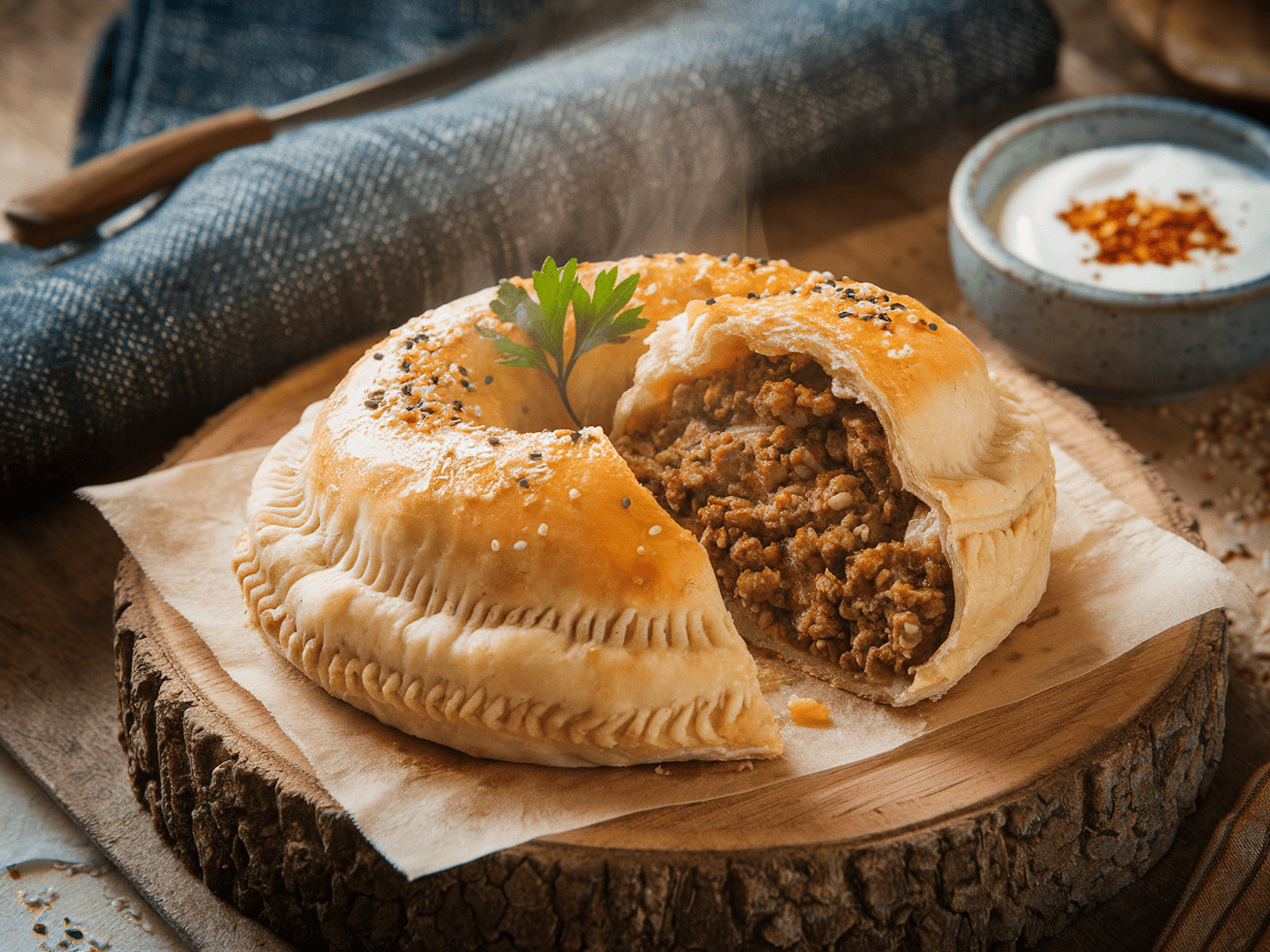 מאפה עם בשר טחון