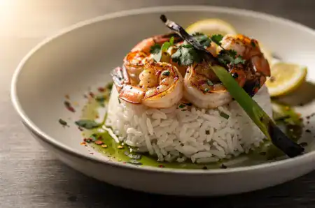 שרימפס עם אורז