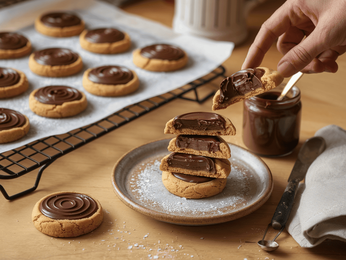 עוגיות ממרח שוקולד 10 דקות