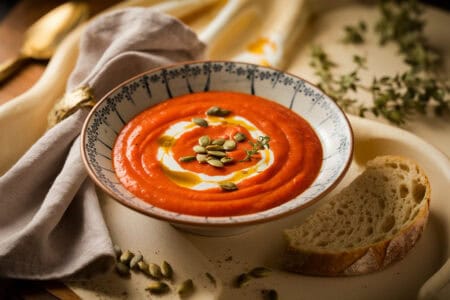 מרק עגבניות ודלעת